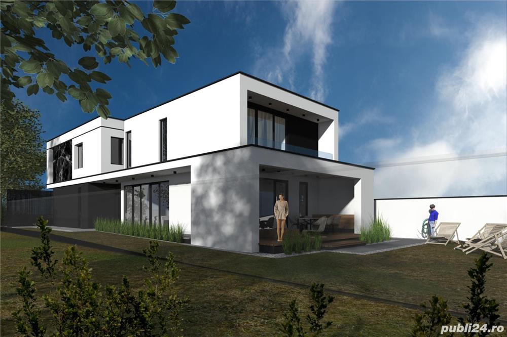 Terenul cu  autorizatie de construire vila, proiect modern inclus în valoare de 10 000 Euro.