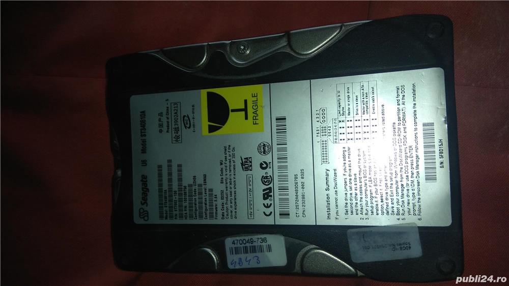 Hdd segate 40 gb pe ide