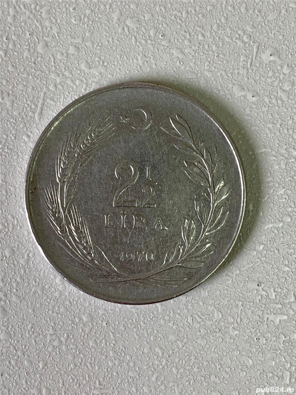 Moneda 2 1 2 lire - 2,5 old lira - 1970 - acmonital - Turcia - KM 893.2 (66)