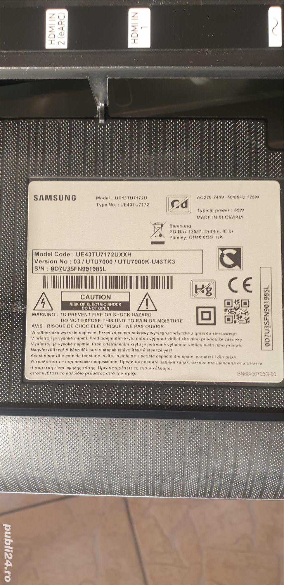 Dezmembrez smart tv Samsung ue43tu7171