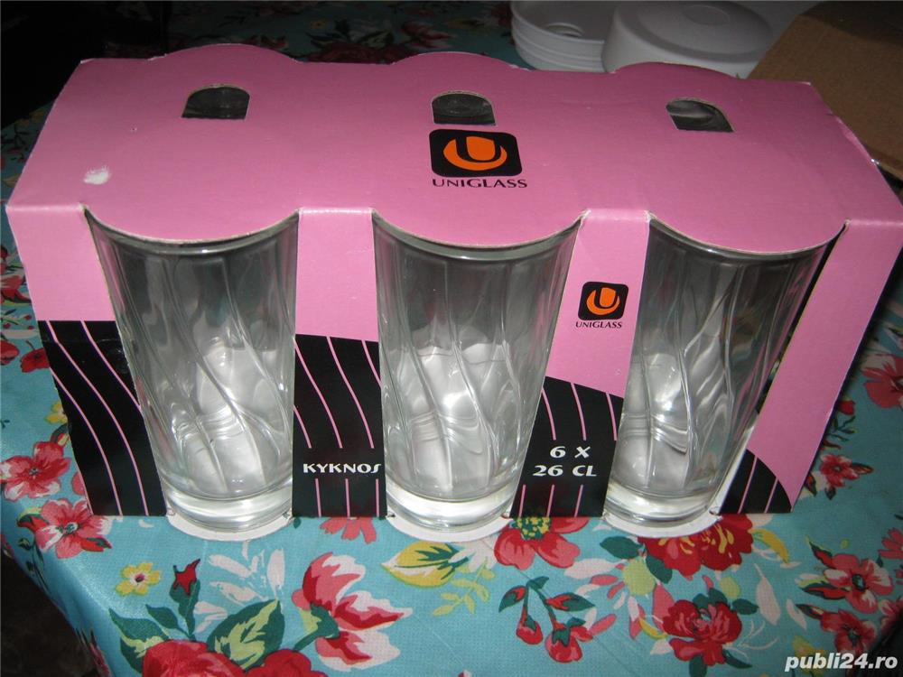  set 6 pahare,26 cl,made in bulgaria,sigilate ,originale,unicate,utile in gospodaria dvs