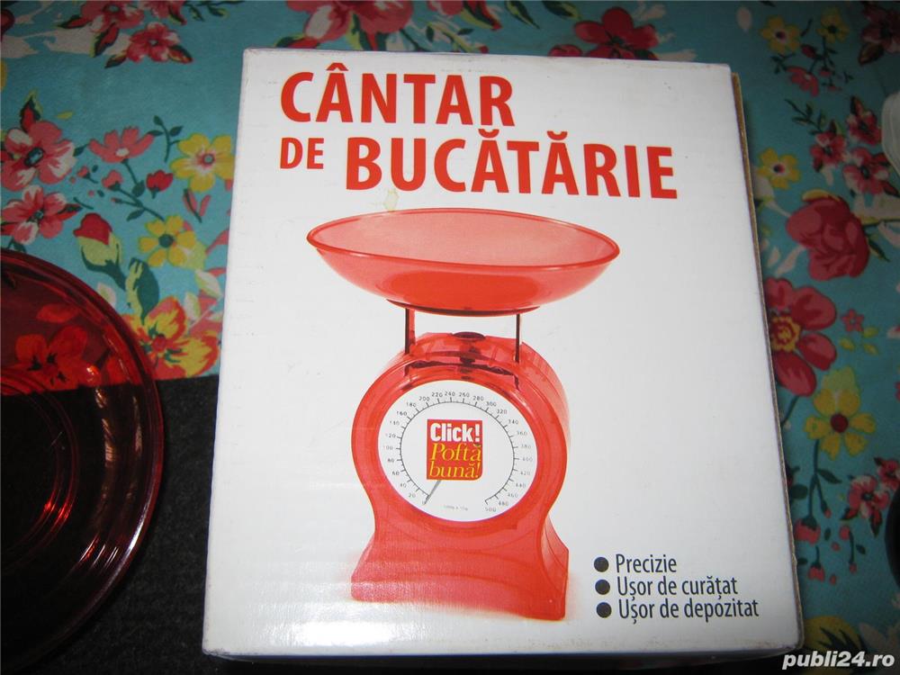 Cantar de bucatarie,precizie,usor de curatat,usor de depozitat,nou,sigilat in ambalajul original,lux