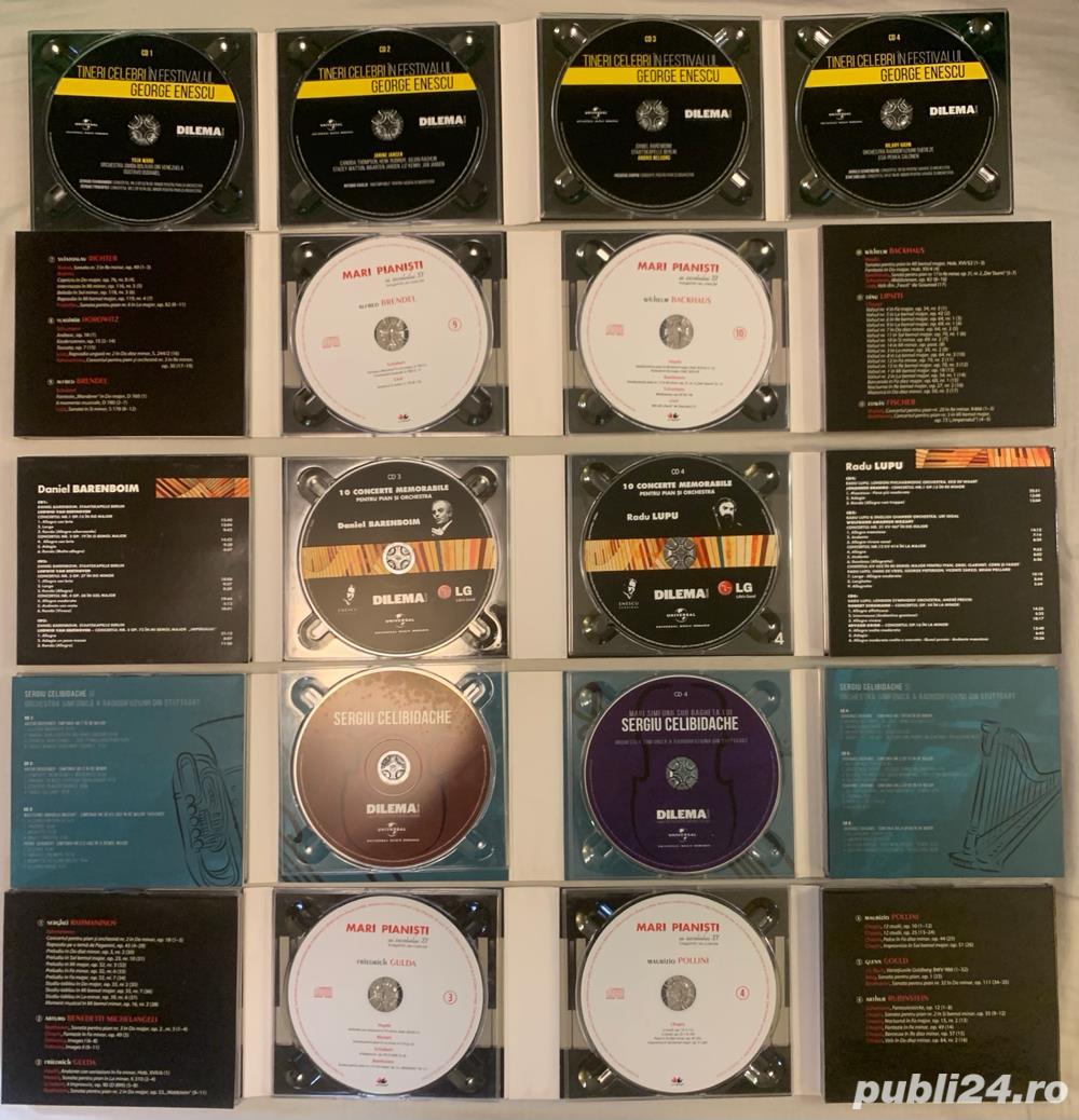 Colectie CD concerte, pian,Lupu, Celibidache, Rubinstein, Barenboim