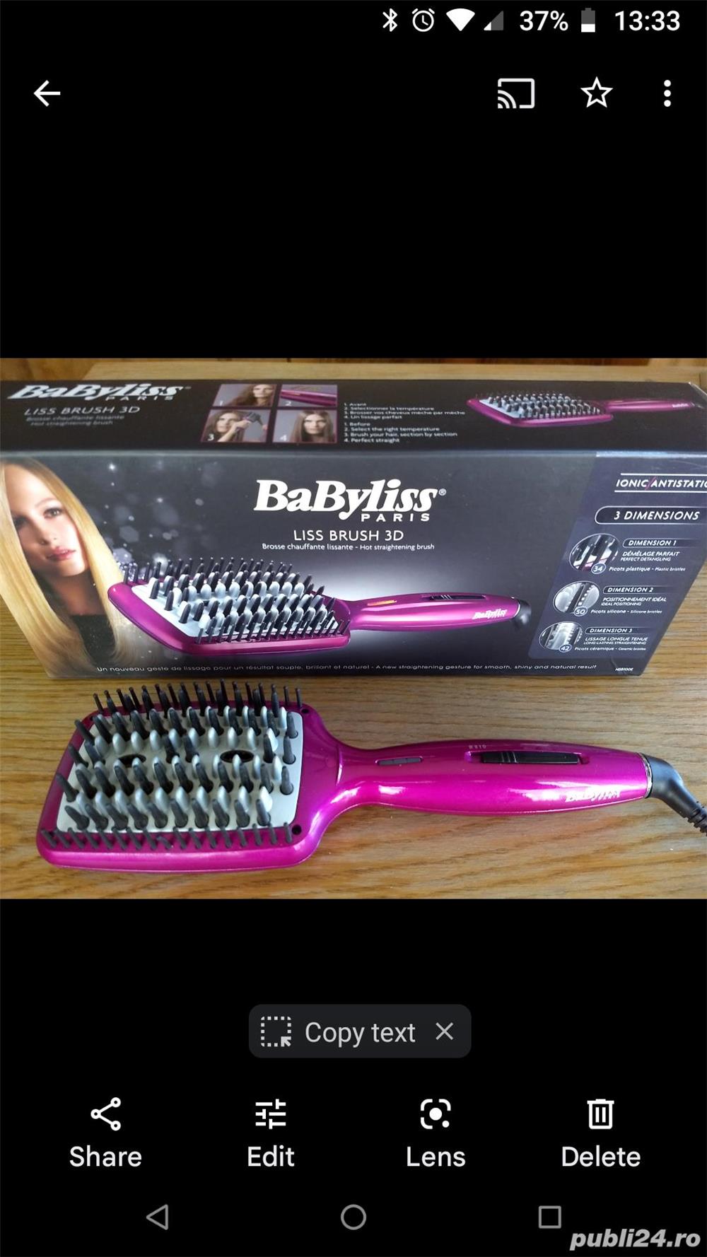 Perie electrica Babyliss cu functie ionizare