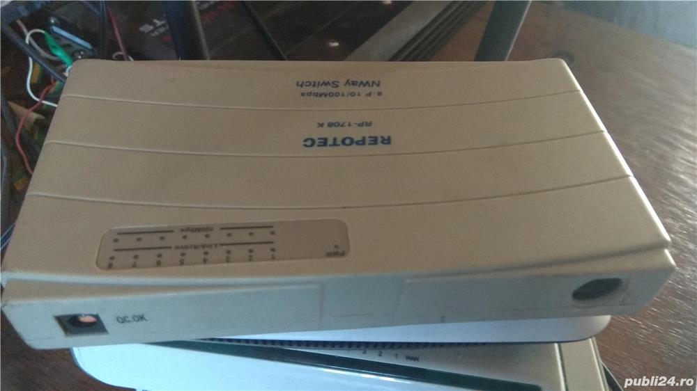 switch Repotec rp 1708K 100mbps cu8 porturi