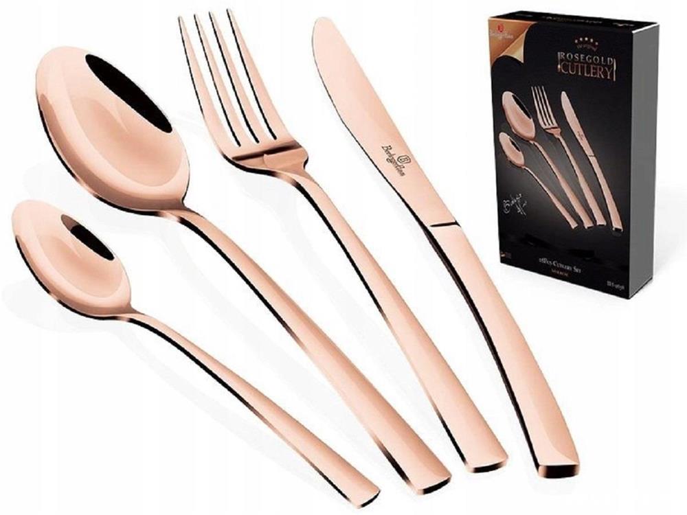 Vand Set tacamuri 24 piese BERLINGER HAUS BH 2623, Rose Gold, NOU Pret 199 Lei