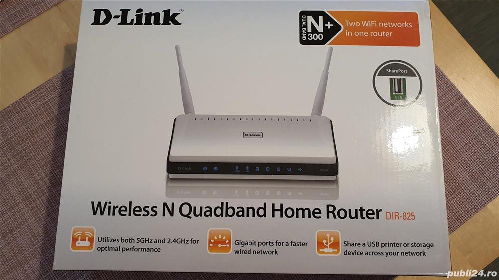 Router Wireless D-Link DIR-825 - 4 porturi, perfect functional, full box