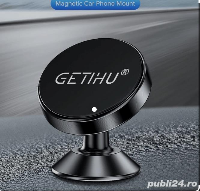 Suport auto Getihu cu magnet pentru telefoane si tablete Negru