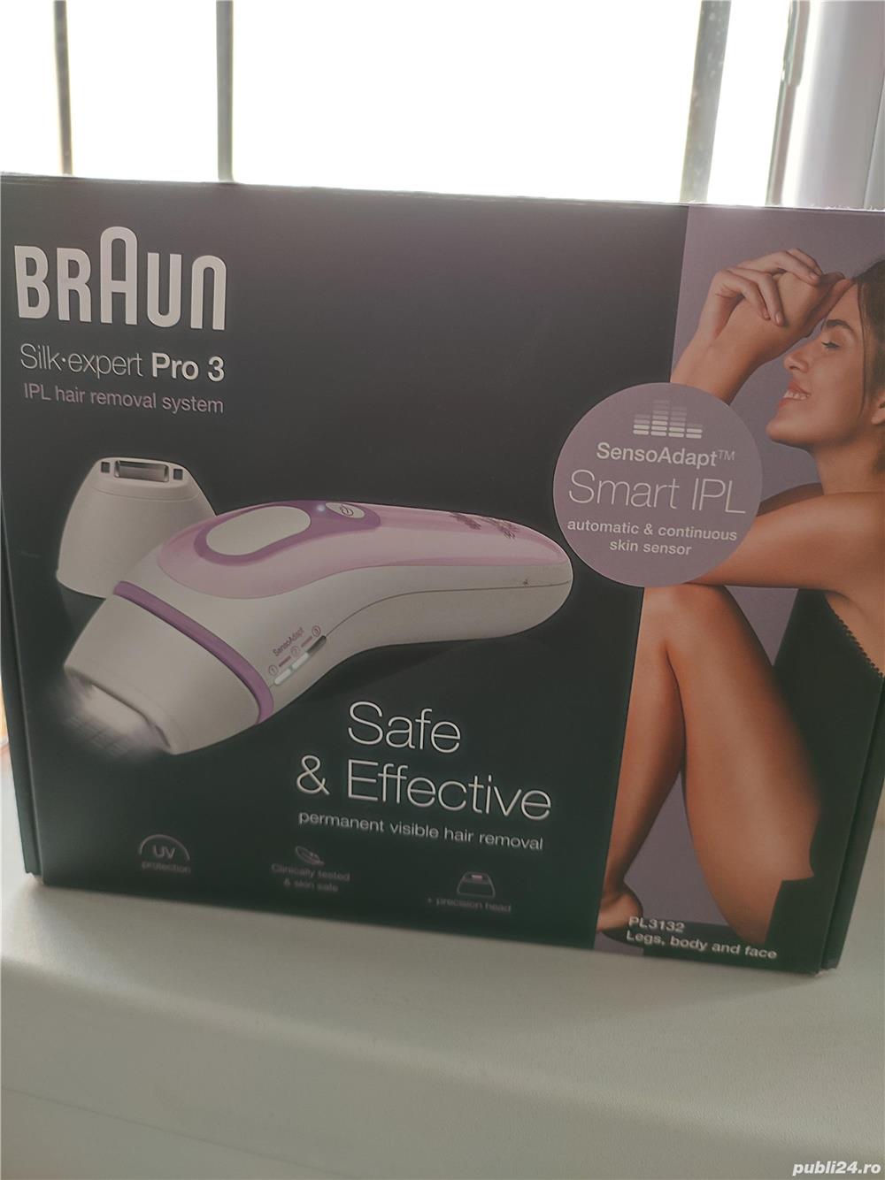 Vând Epilator IPL BRAUN Silk-epil Expert Pro 3 PL3132, 300.000 pulsatii, mov- EPLPL3132