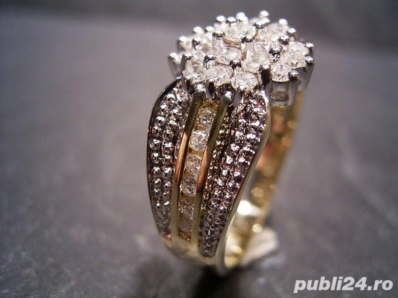 Inel Aur 14 Unisex Cu Diamante 0 80ct