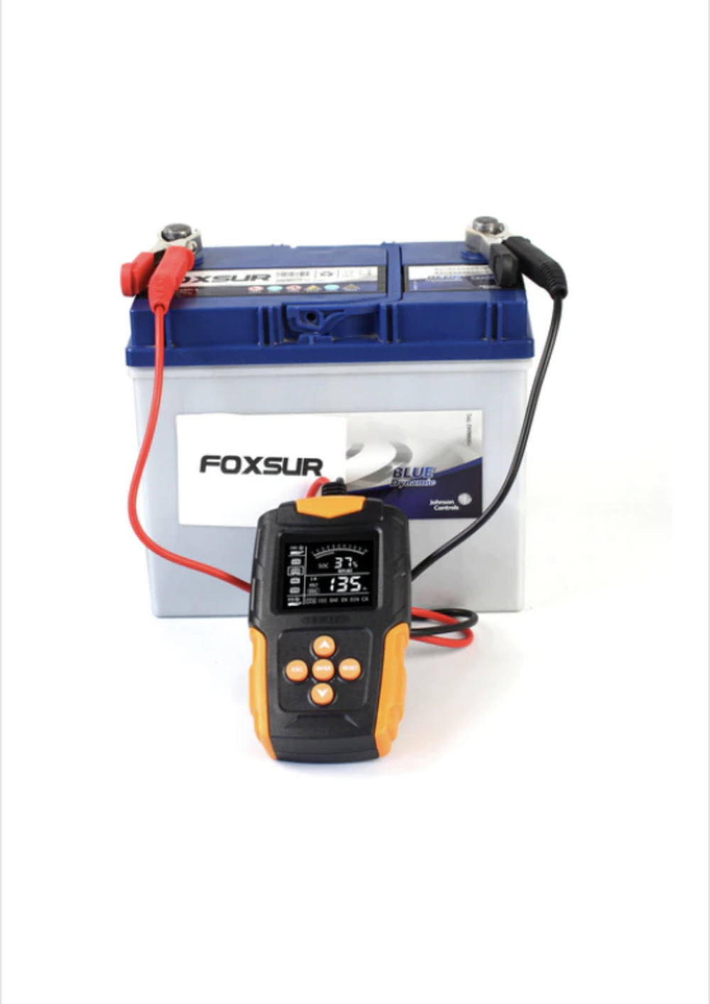 Tester baterie auto 12-24v, Foxsur, profesional 