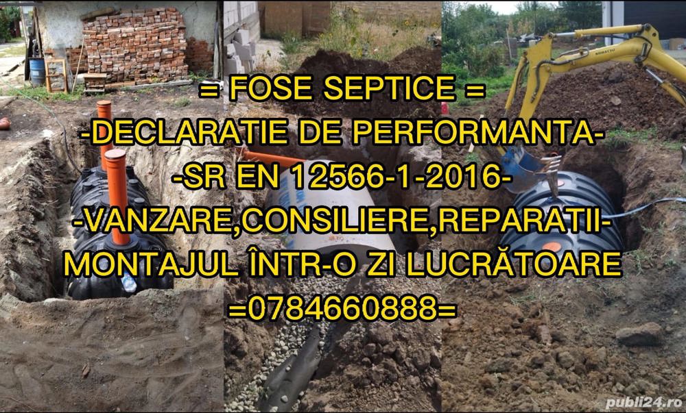 Montaj si vanzare fose septice,