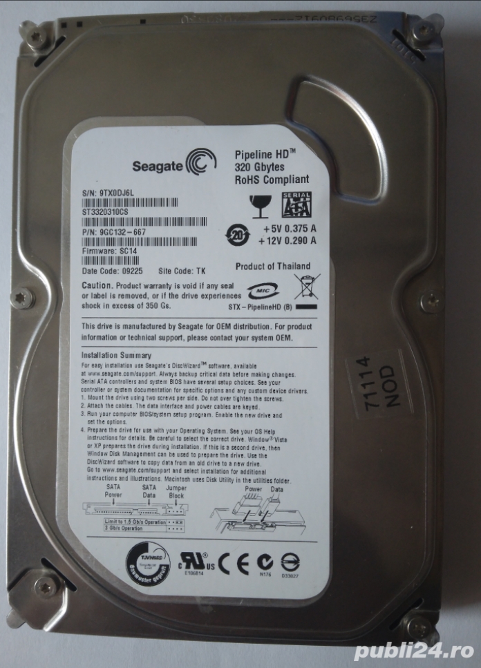 H A R D disc calculator,320 Gb