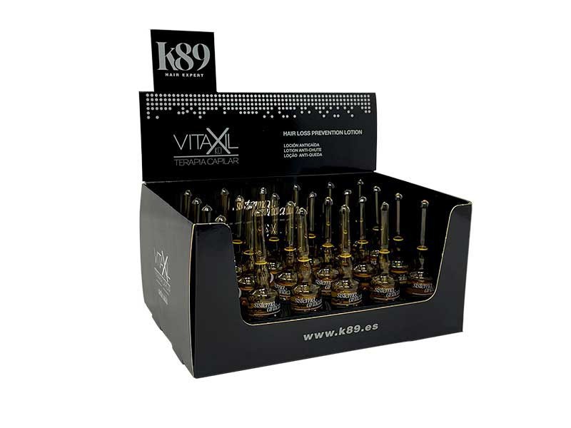 Fiole anti cadere par tratament Vitaxil cu extract de germeni de grau si fructe rosii 24 buc K89 Hai