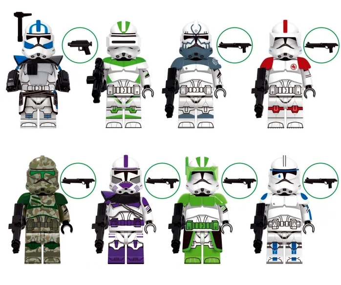 Set 8 Minifigurine tip Lego Star Wars Clone pack7