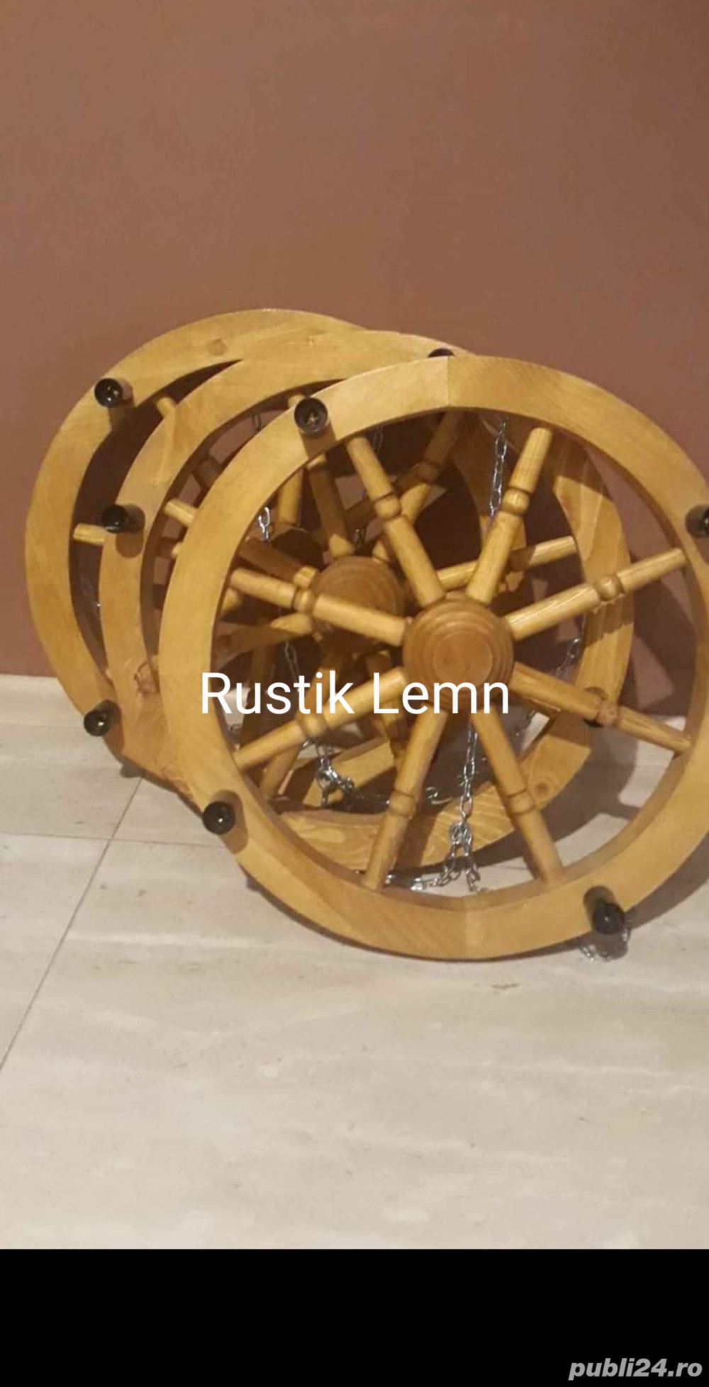 Lustre rustice din lemn 