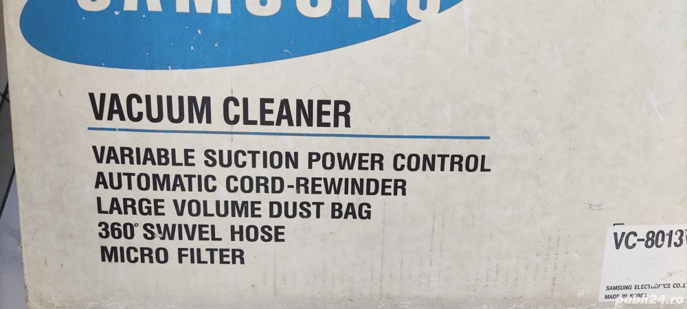 Aspirator Samsung VC 8013, vacuum cleaner
