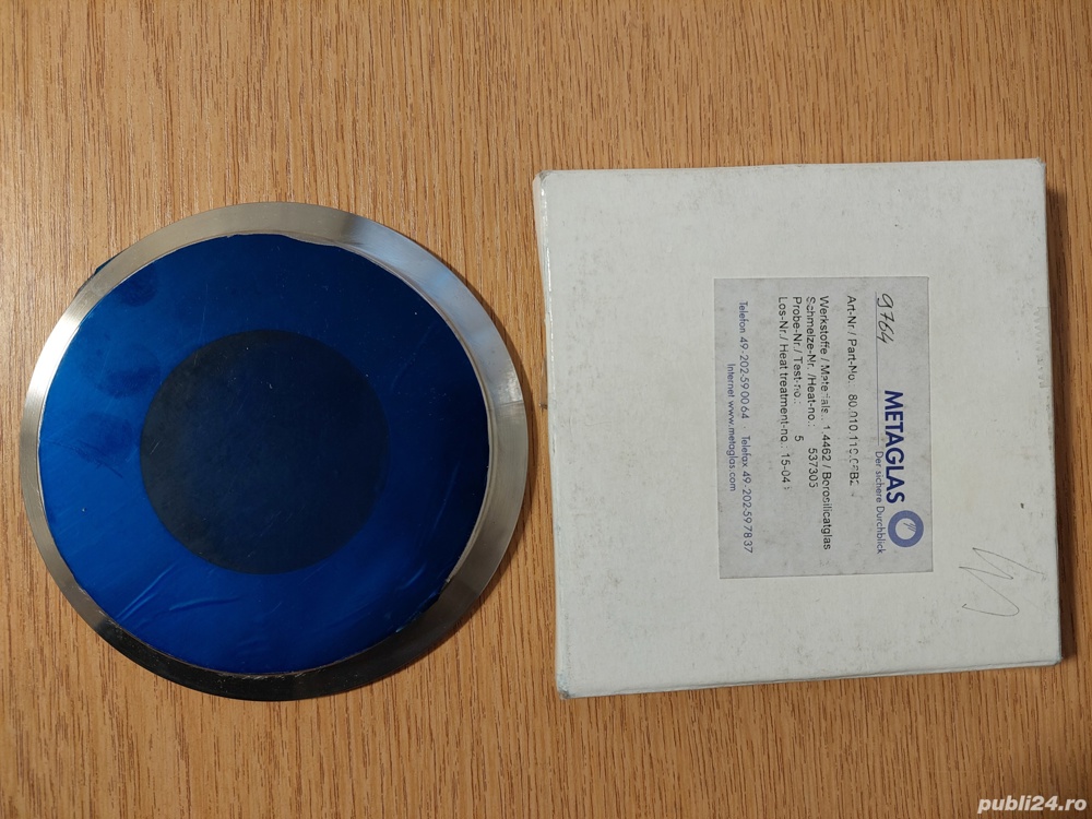 Sticla vizor metaglas 80.010 4" din inox de înaltă calitate