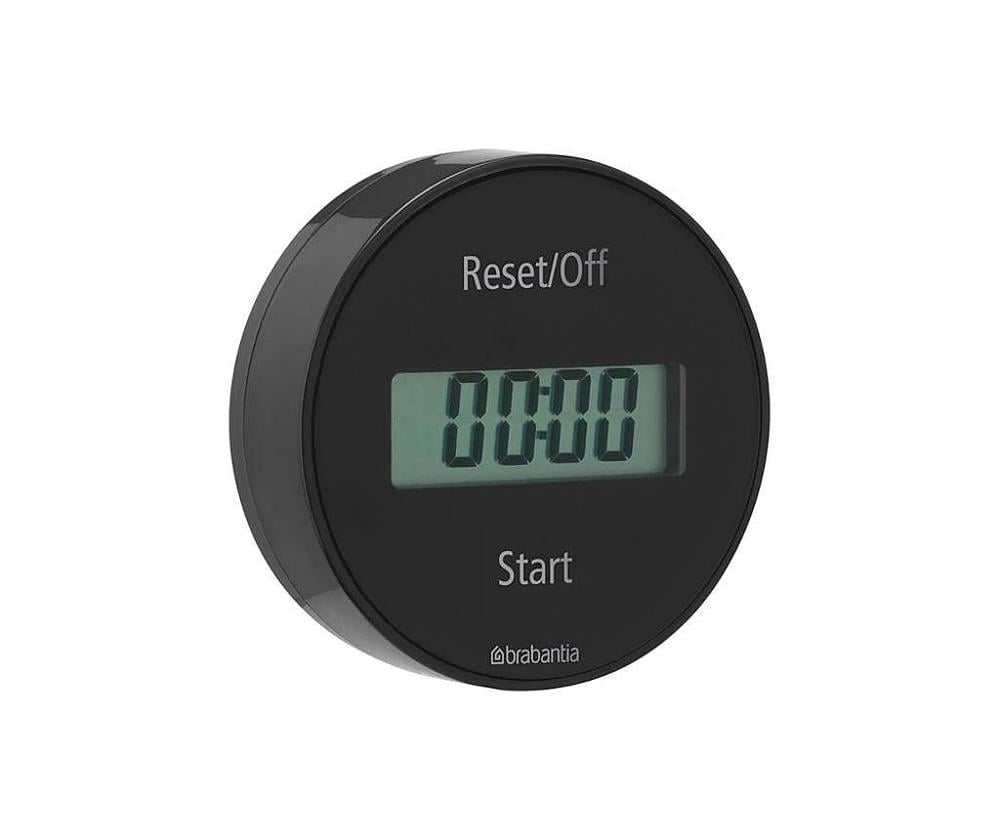 Timer de bucatarie magnetic Brabantia, Brabantia Grey, plastic, 8x8x3 cm Timer de bucatarie magnetic Brabantia, Brabantia Grey, plastic, 8x8x3 cm