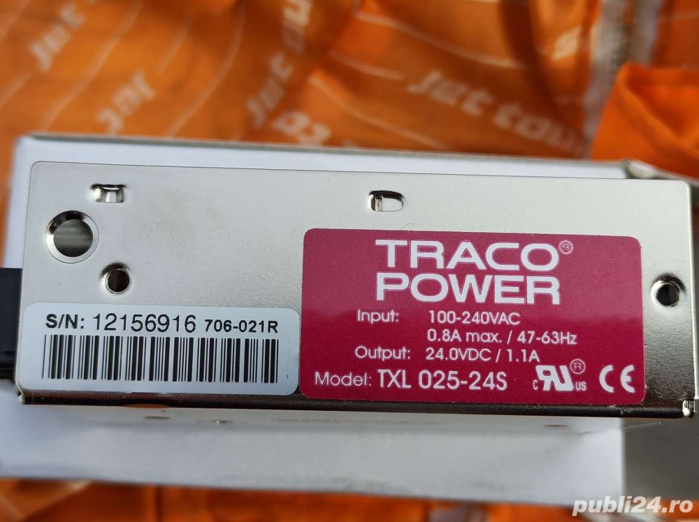 Sursa industriala TRACO POWER 24V DC   1.1 A Dispus si la schimb cu alte echipamente, scule