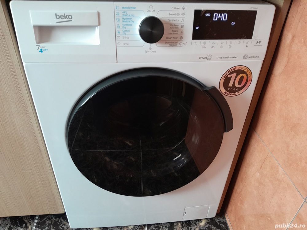 Masina de spalat beko motor inverter cu uscator 1200rotatii nouo garantie