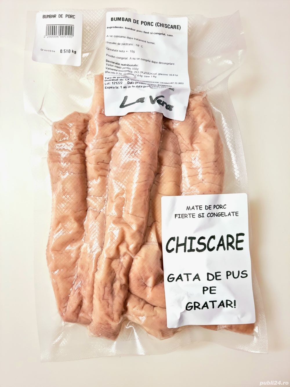 Chiscăre (mațe) fierte și congelate Chiscăre (mațe) fierte și congelate