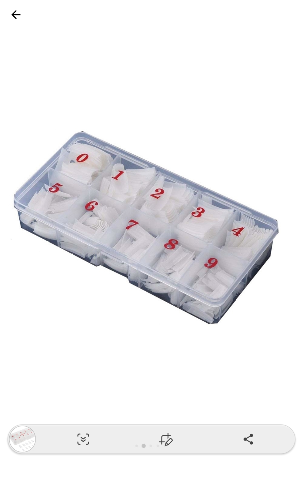 Unghii false(tips) la set de 500 bucati,10 dimensiuni(50 unghii/dimensiune),noi