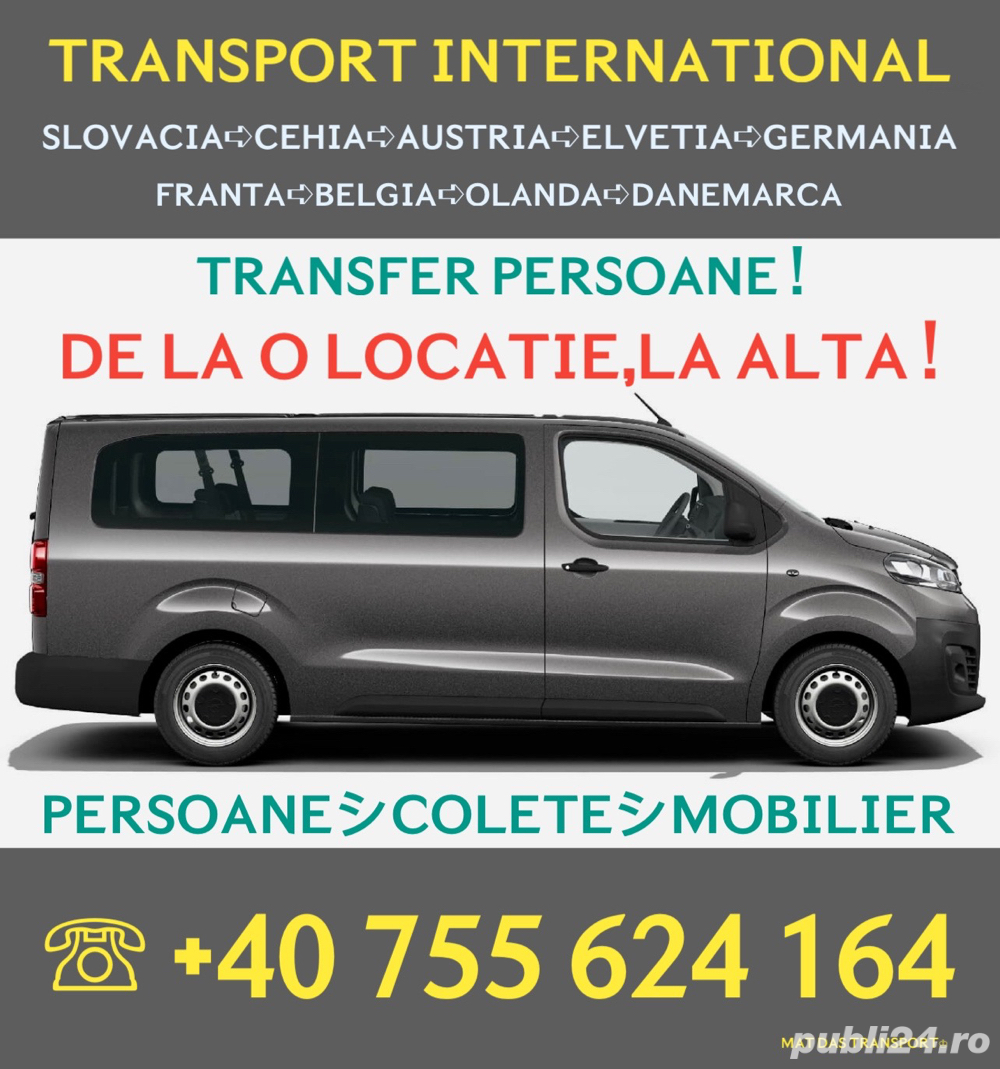 Transport persoane zilnic Slovacia/Cehia/Austria/Germania/Luxemburg/Belgia/Olanda