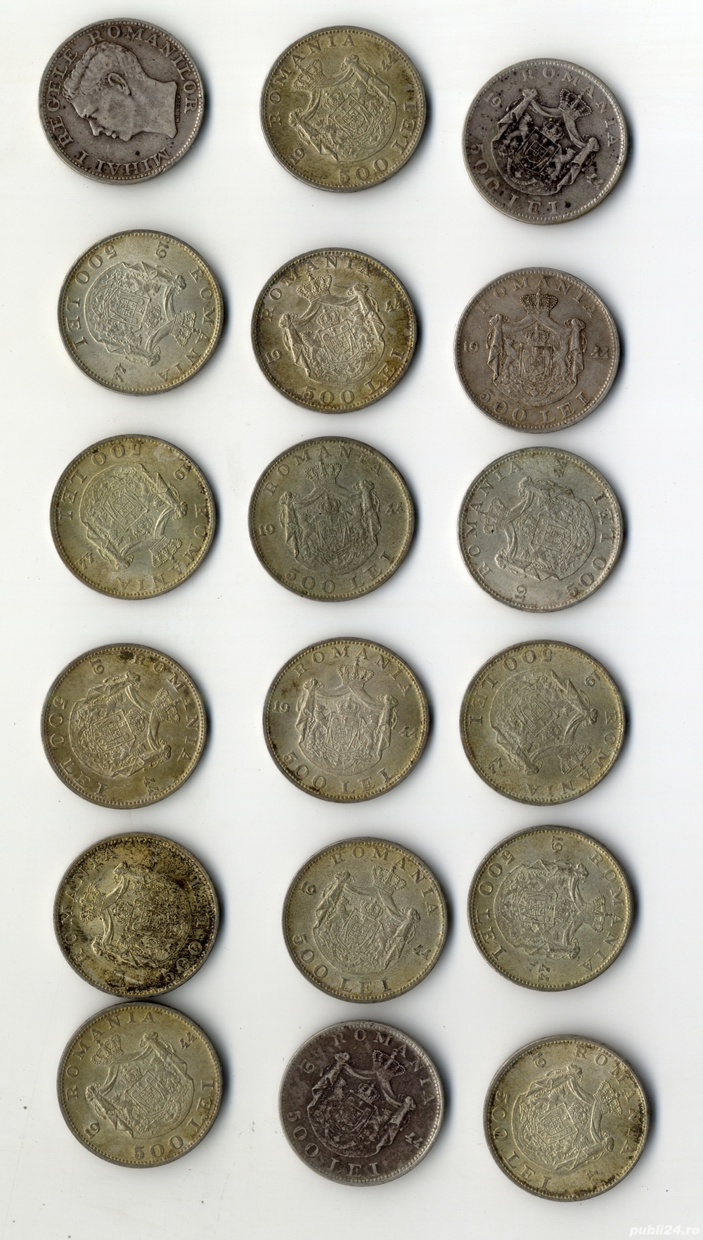 Achizite Monede Argint Romania Regele Mihai Carol II Carol I 5 lei 1880 200 lei 500 lei 250 lei