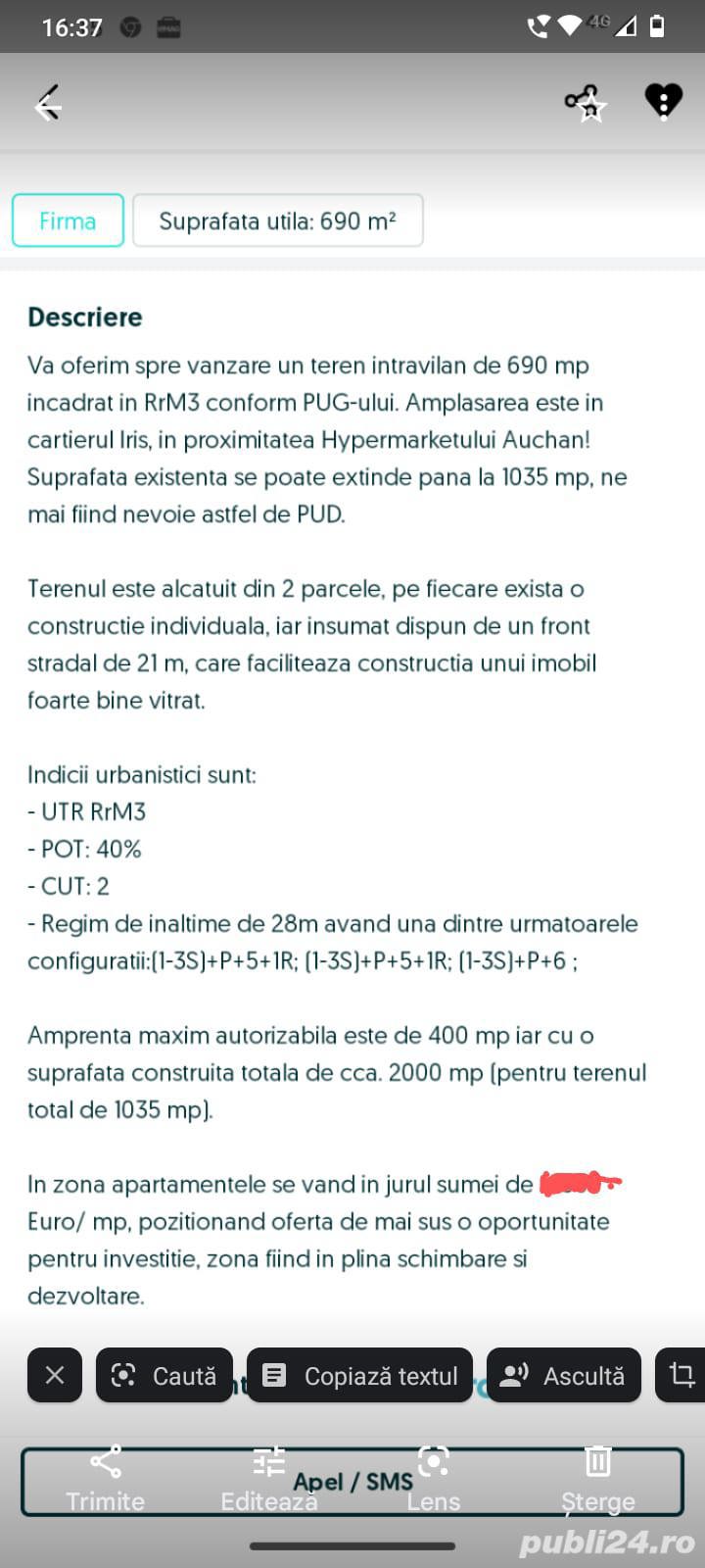     vind teren și case pt construire bloc 