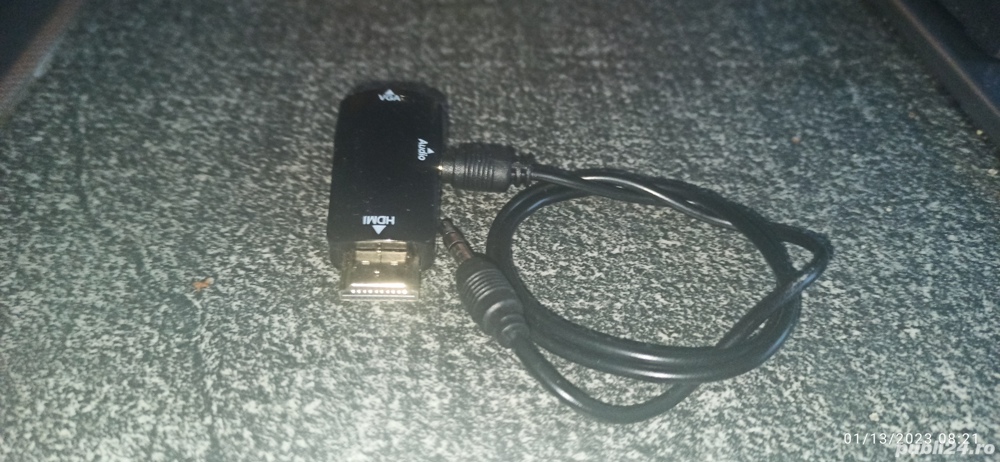 Adaptor VGA la HDMI cu mufa adio si cablu audio