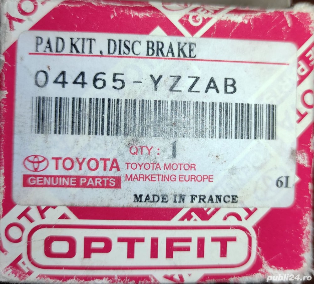 Placute frana Toyota  Textar 04465-YZZAB