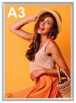 Rame click aluminiu mat cu folie antireflex pt postere, afise A1,A2,A3