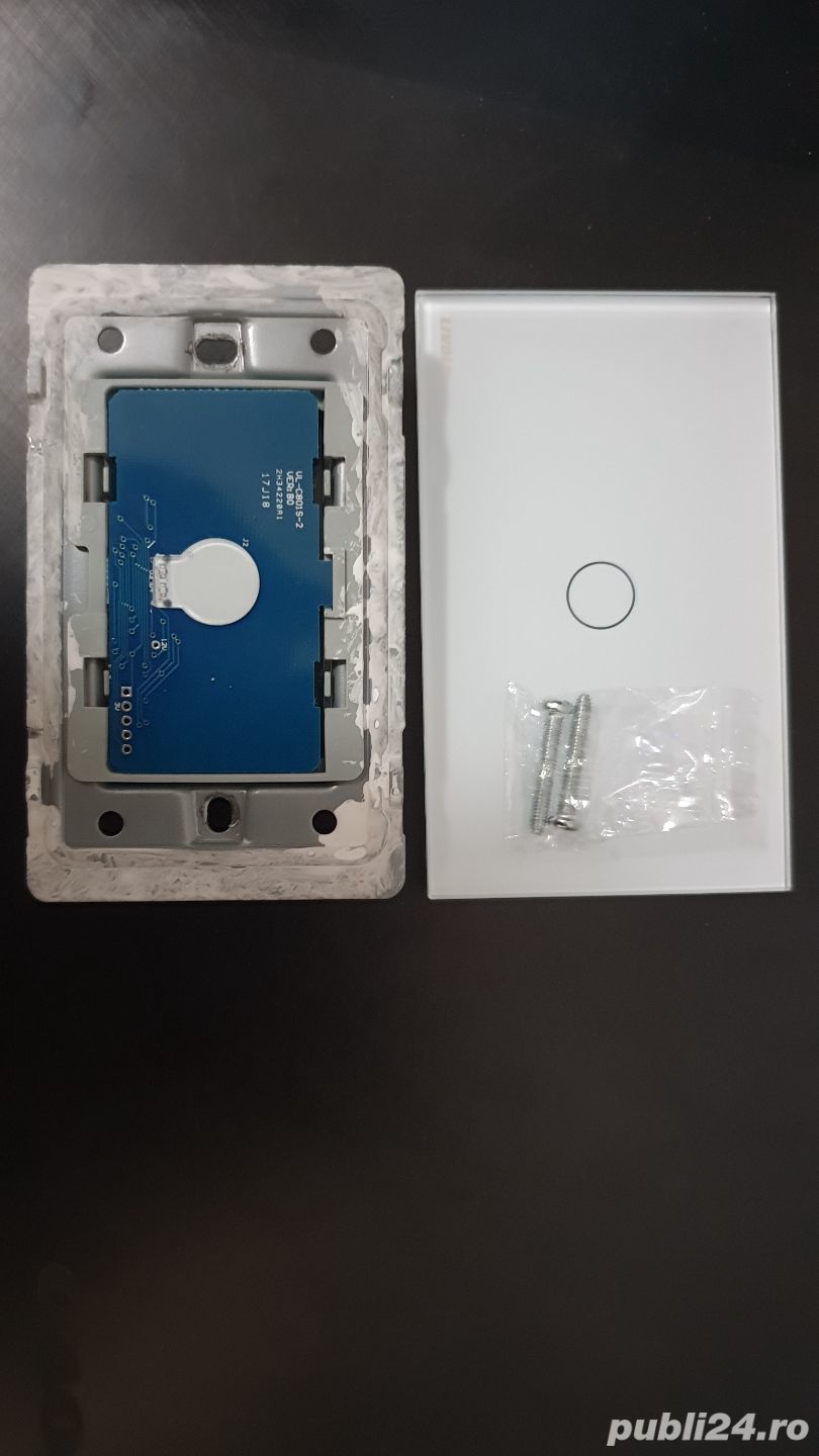 Intrerupator touch simplu, Alb, Livolo, Standard italian