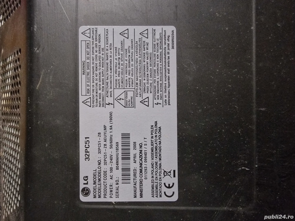 Dezmembrez plasma tv Lg 32PC 51