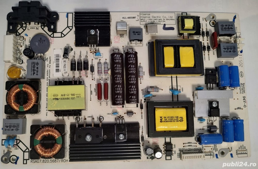 RSAG7.820.5687 Power Supply   Modul alimentare HISENSE H43N5300 H43M3000 H43A6200UK