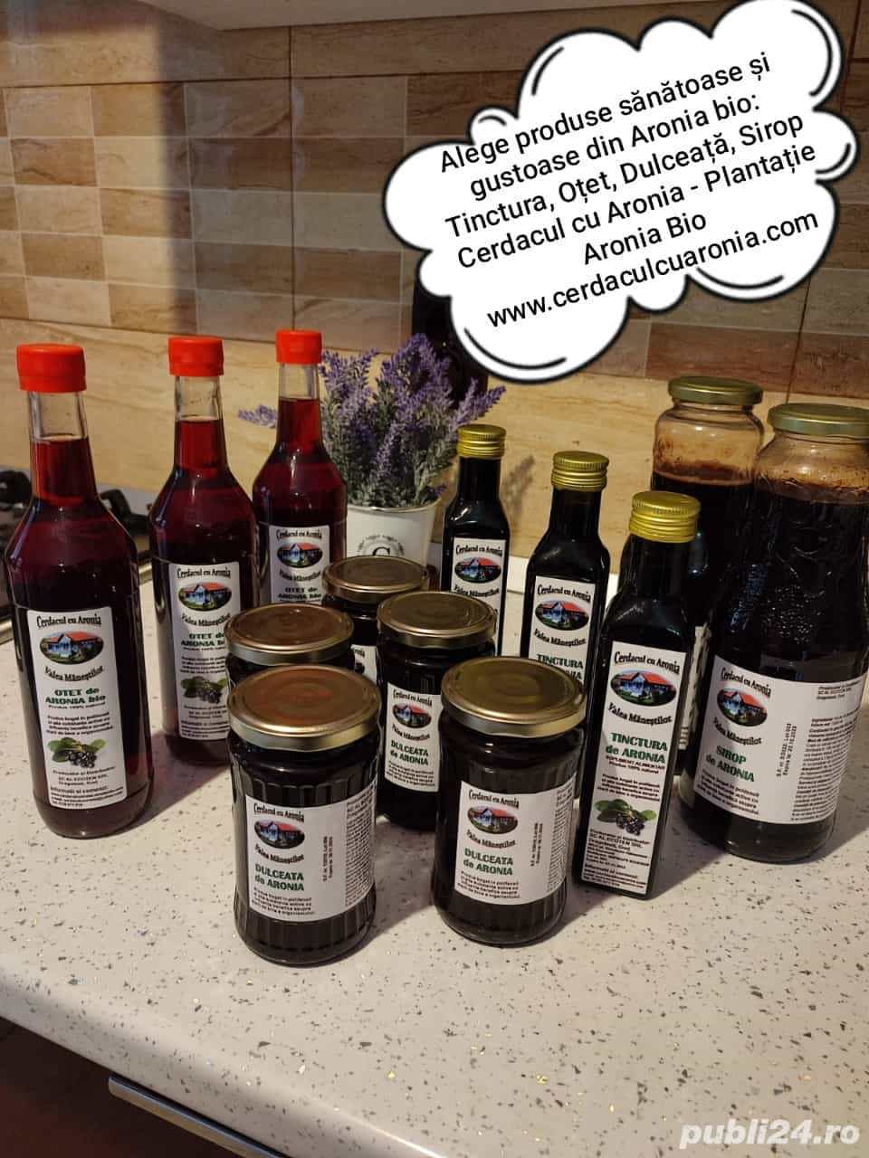 Produse din Aronia Bio: Tinctura, Otet, Dulceata, Sirop, Concentrat - Plantatie jud. Gorj