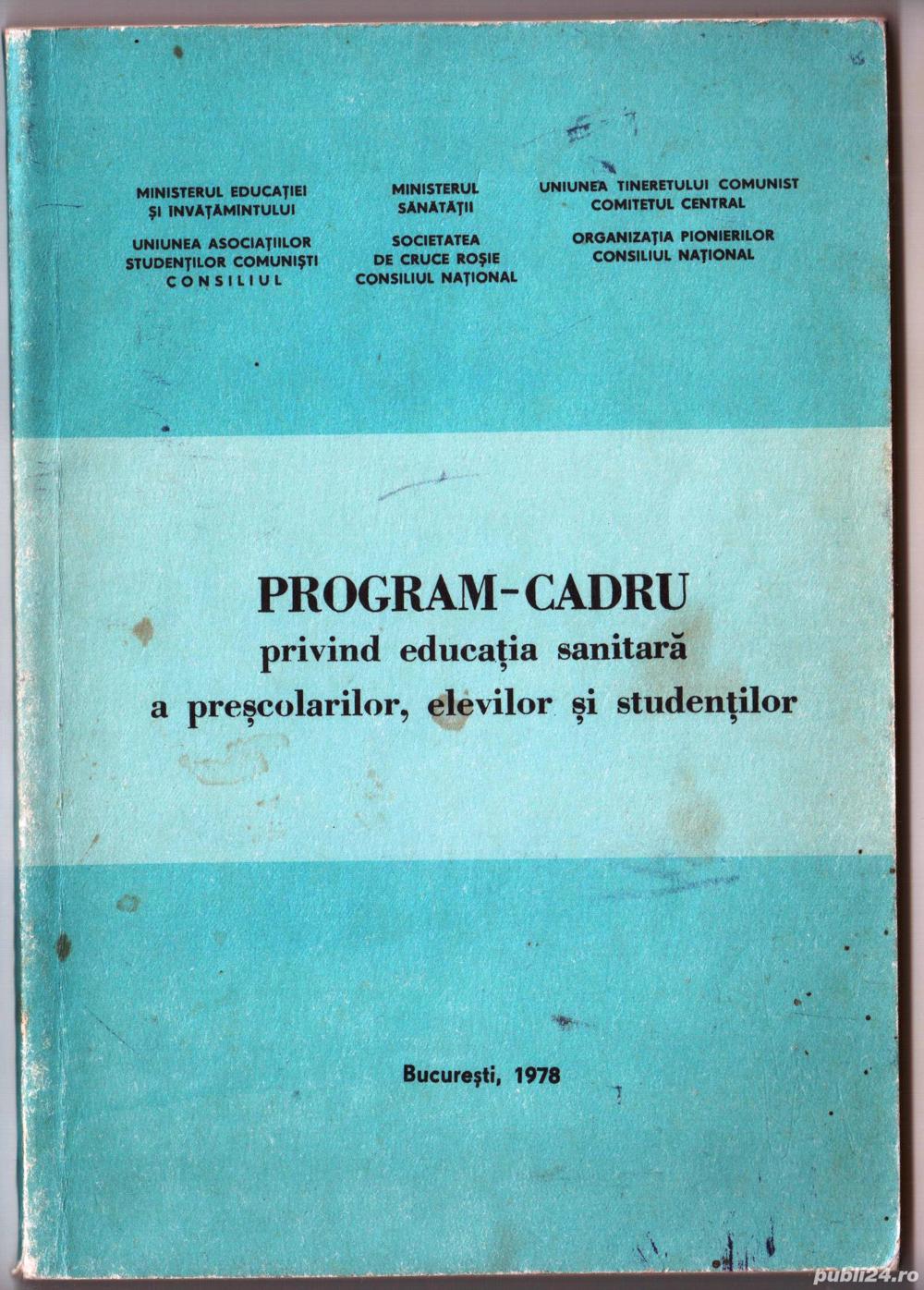 program cadru privind educația sanitară a preșcolarilor, elevilor și studenților 