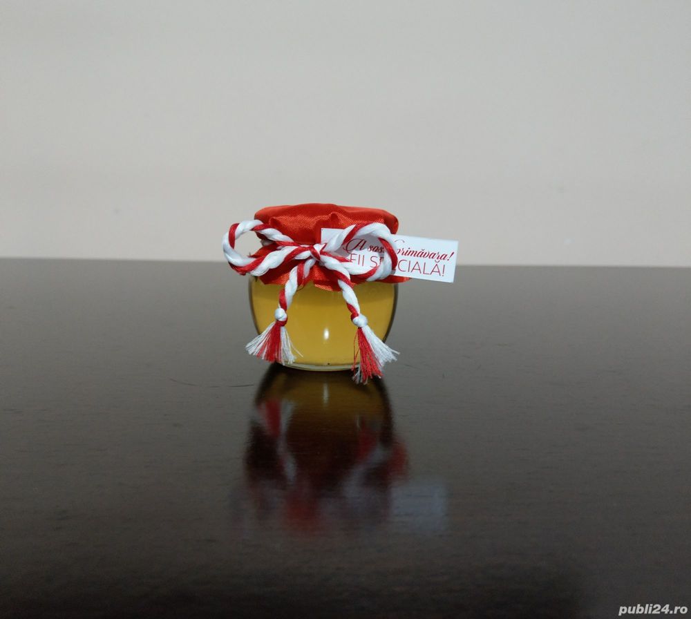 Martisor borcanel miere 150 gr - cu mesaj