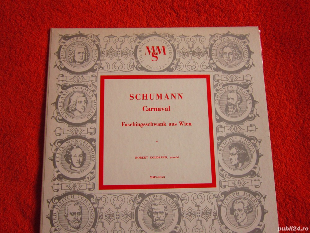 vinil rar Schumann pian Goldsand  -Carnaval- made USA 1960 pastrat nou