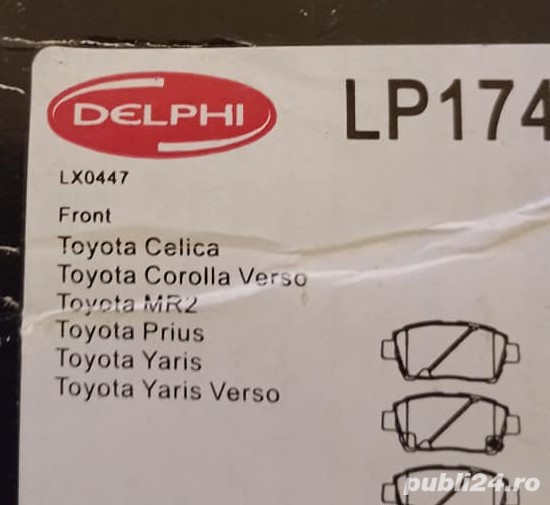 set placute frana fata Toyota