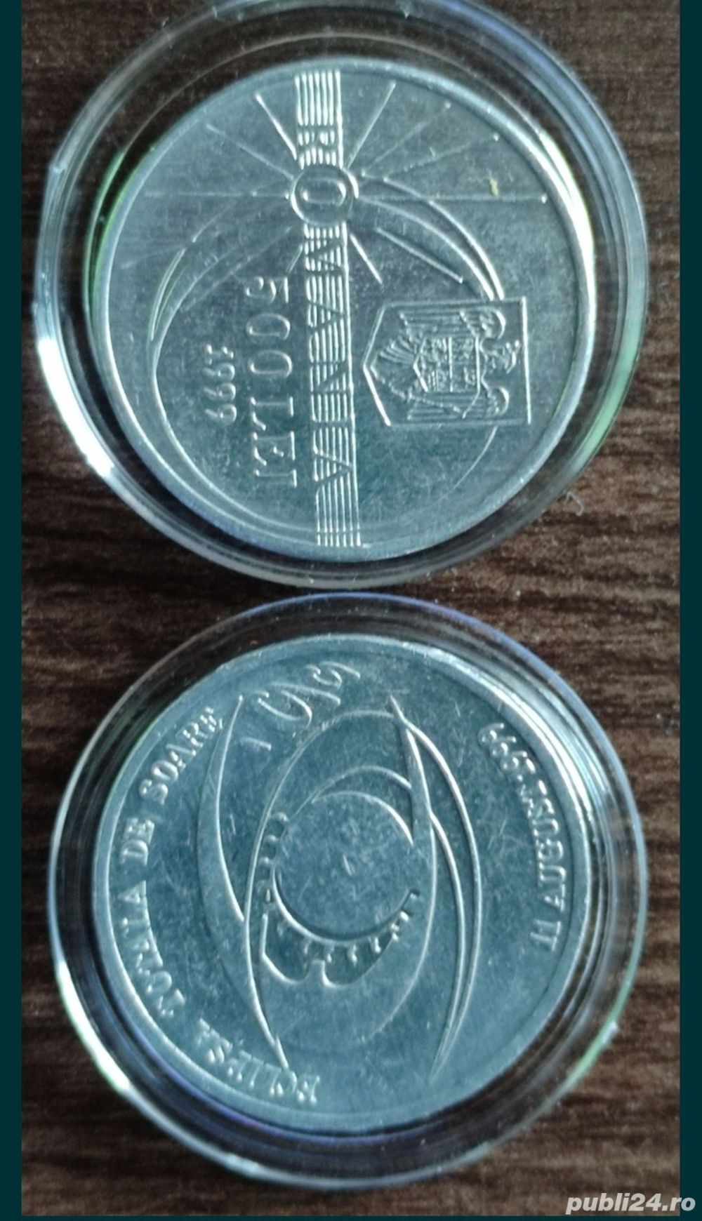 Moneda 500 lei, 1999, eclipsa