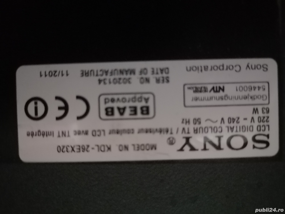 Piese tv led Sony Bravia 26 EX 320