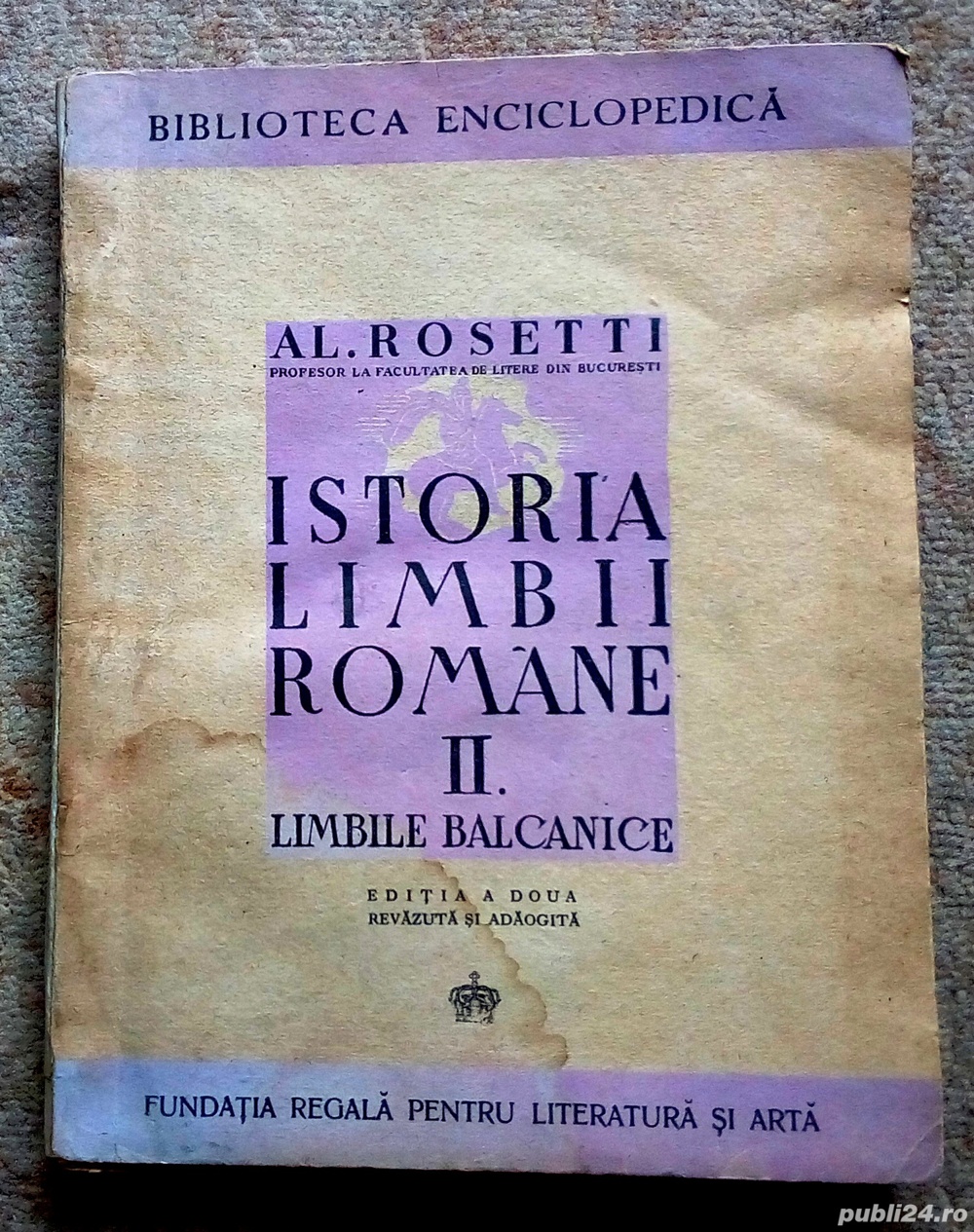 Istoria Limbii Romane, Al Rosetti, 1943