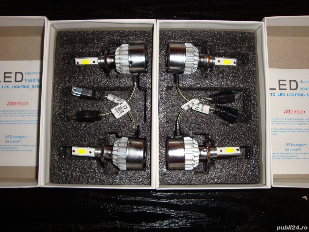 auto tunning led auto h7 headlight xenon 6500k 3800lm transport gratis