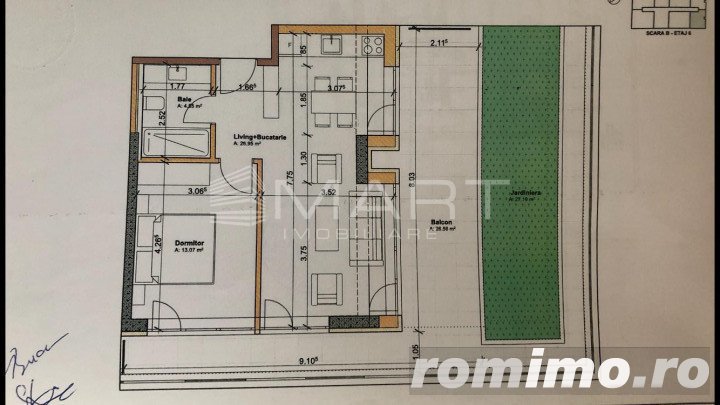 Apartament 2 camere cu terasa spatioasa zona Coresi