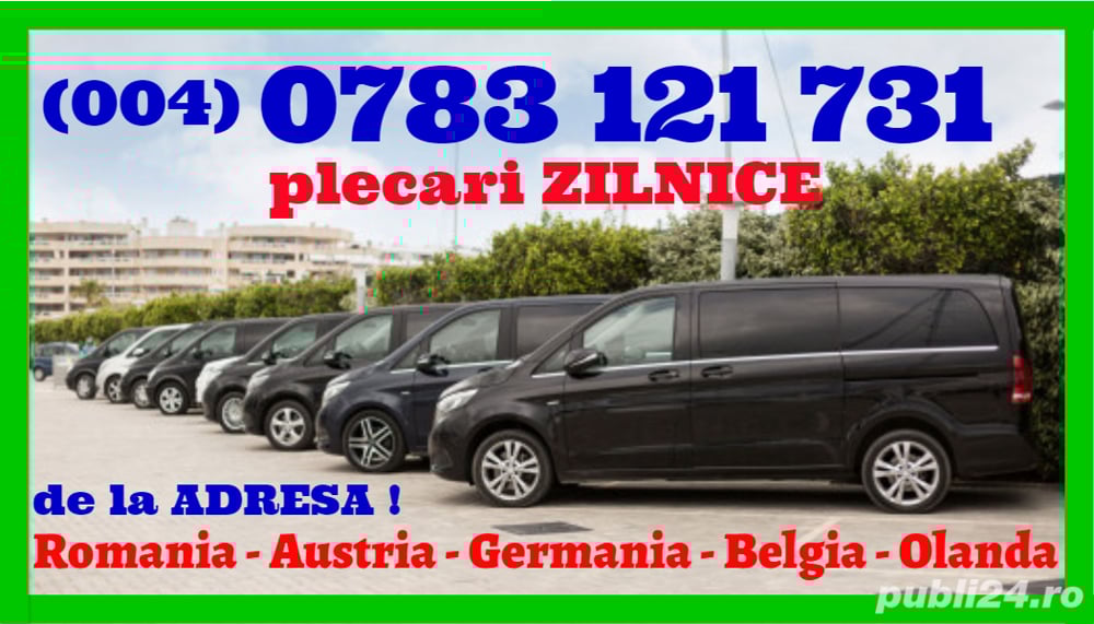 Transport persoane colete bagaje Romania Austria Germania plecari ZILNICE de la adresa la destinatie