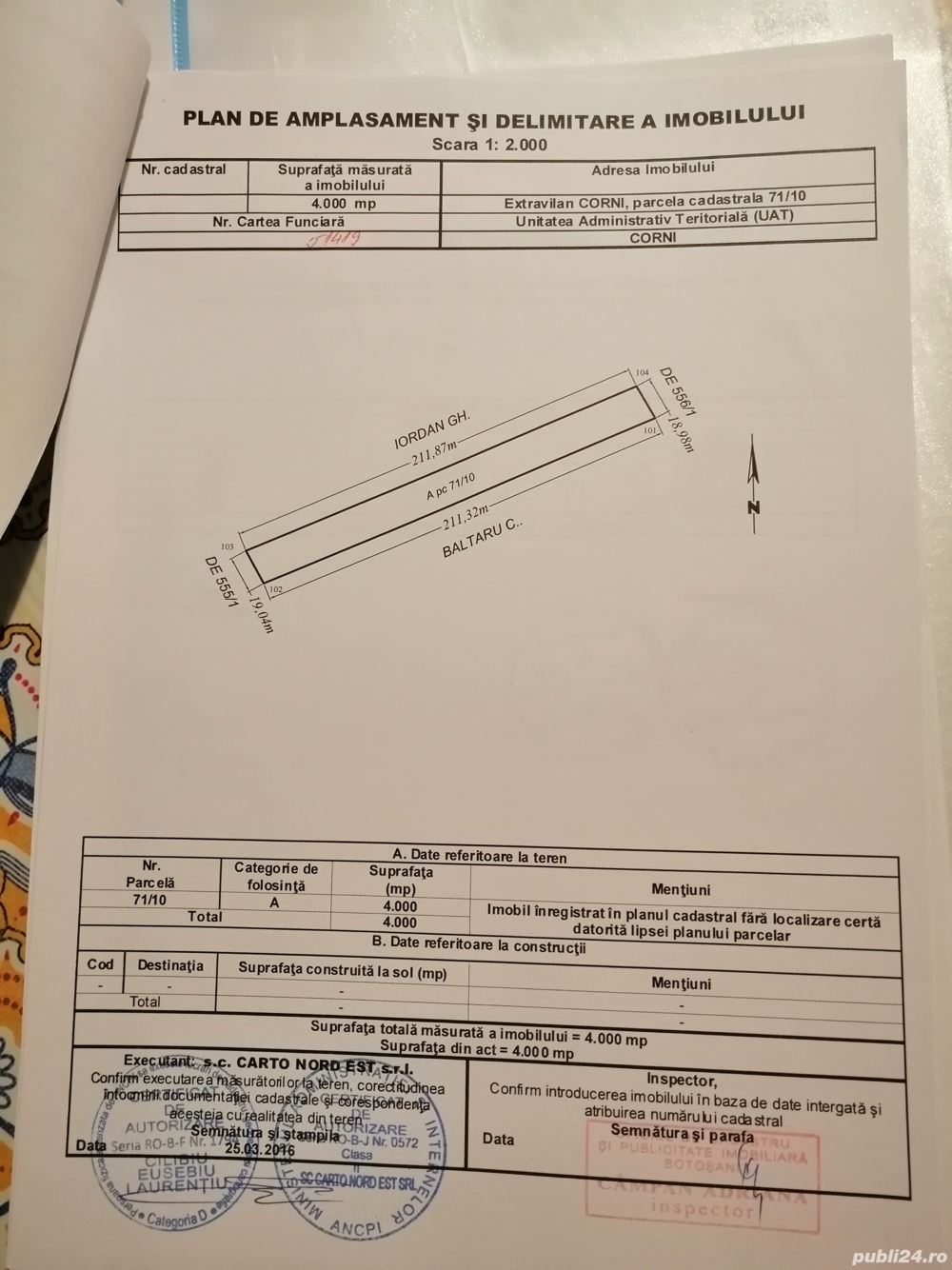 teren extravilan de vânzare 