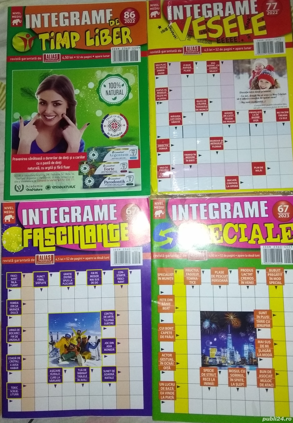 Set reviste de INTEGRAME. Nivel: mediu 