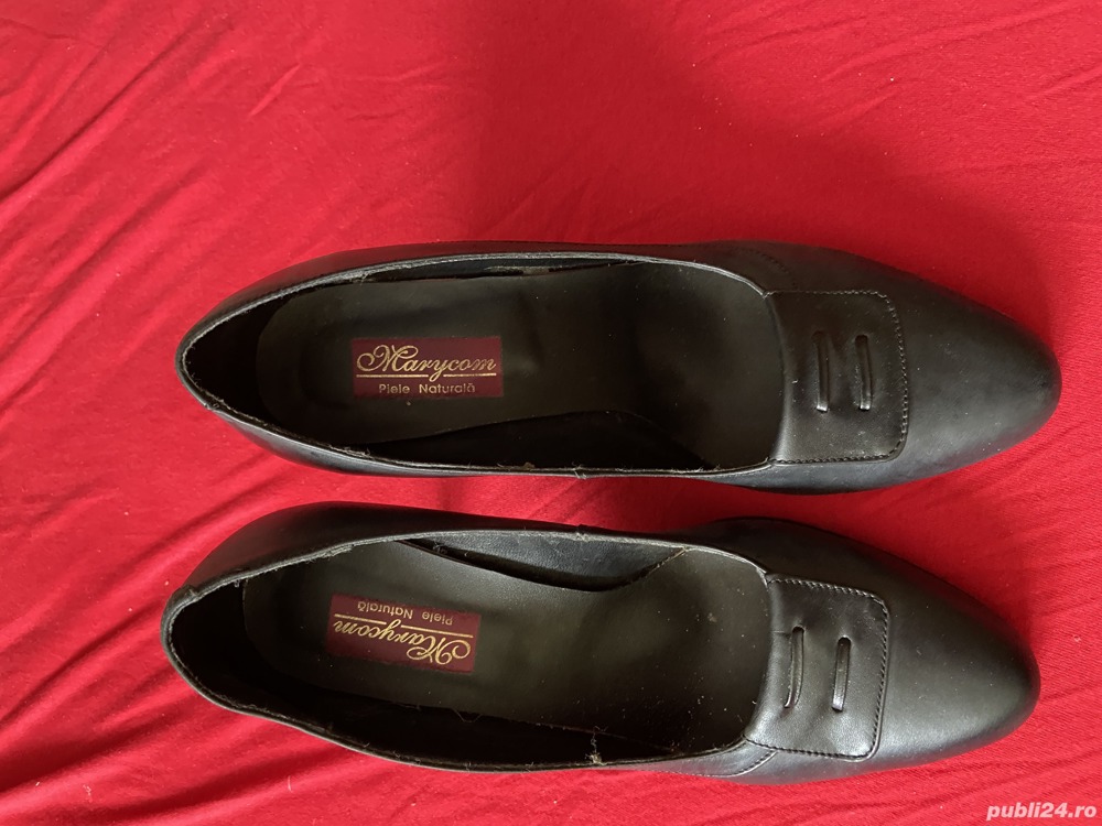 Pantofi dama din piele neagra